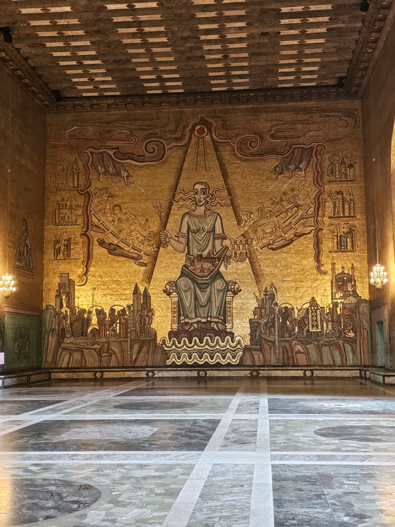 Golden Hall mosaic at Stockholm City Hall